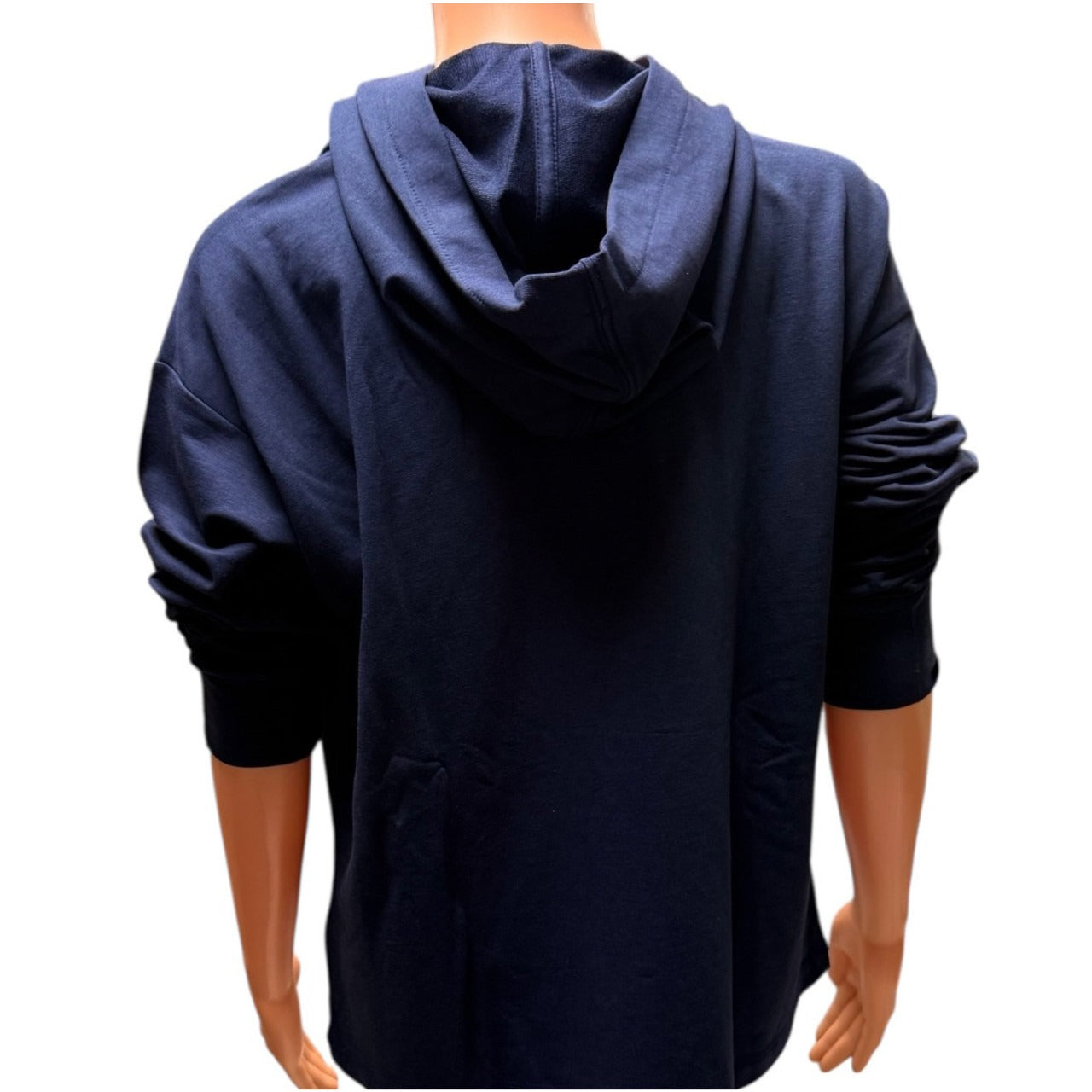 Masters Magnolia Lane Navy Organic Cotton Button Hoodie Woman