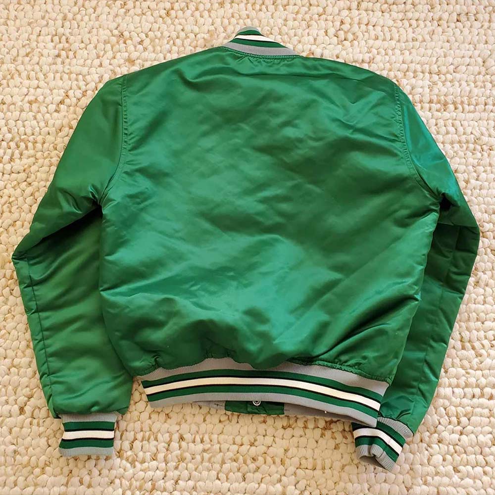 Philadelphia Eagles Bomber Green Satin Jacket