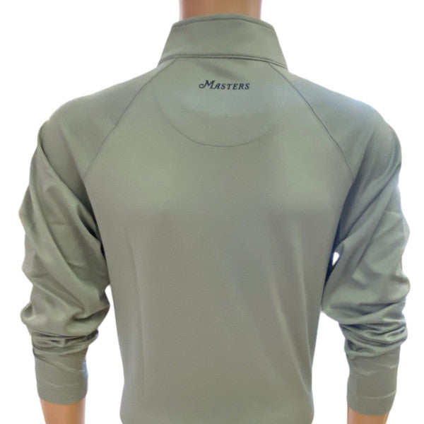 Masters Light Grey Performance Tech 1/4 Zip with Hidden Zipper and Navy Placket