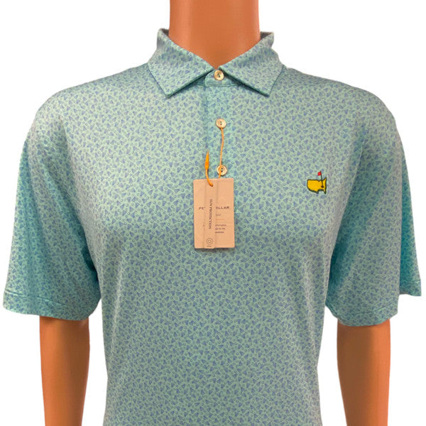 Masters Peter Millar Performance Tech Summer Comfort Cabana Blue Birdie Time Polo