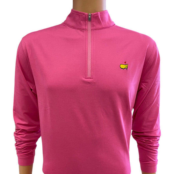 Masters Peter Millar Crown Sport Pink Ruby 1/4 Zip Performance Tech Pullover