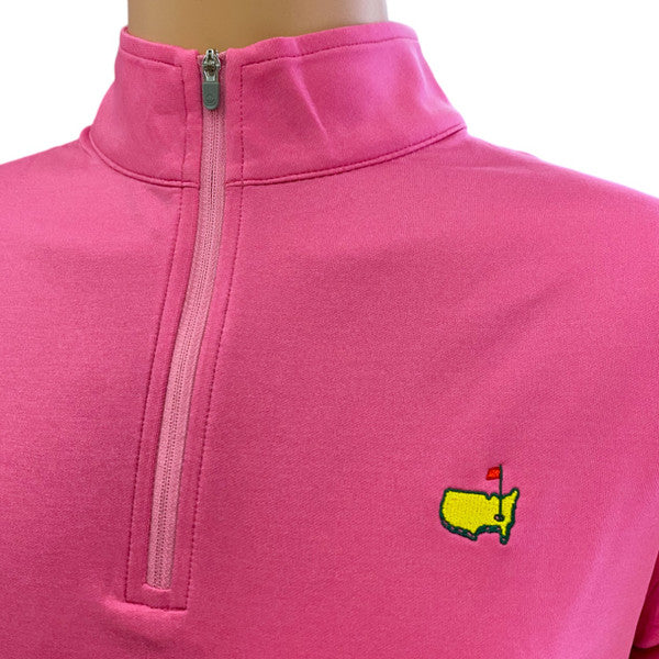 Masters Peter Millar Crown Sport Pink Ruby 1/4 Zip Performance Tech Pullover