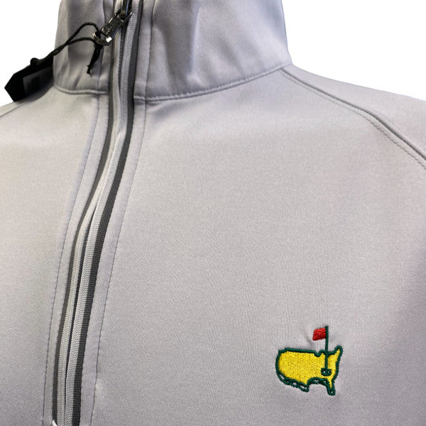 Masters Performance Tech Light Grey 1/4 Zip Pullover with Dark Grey Stripe along Zipper