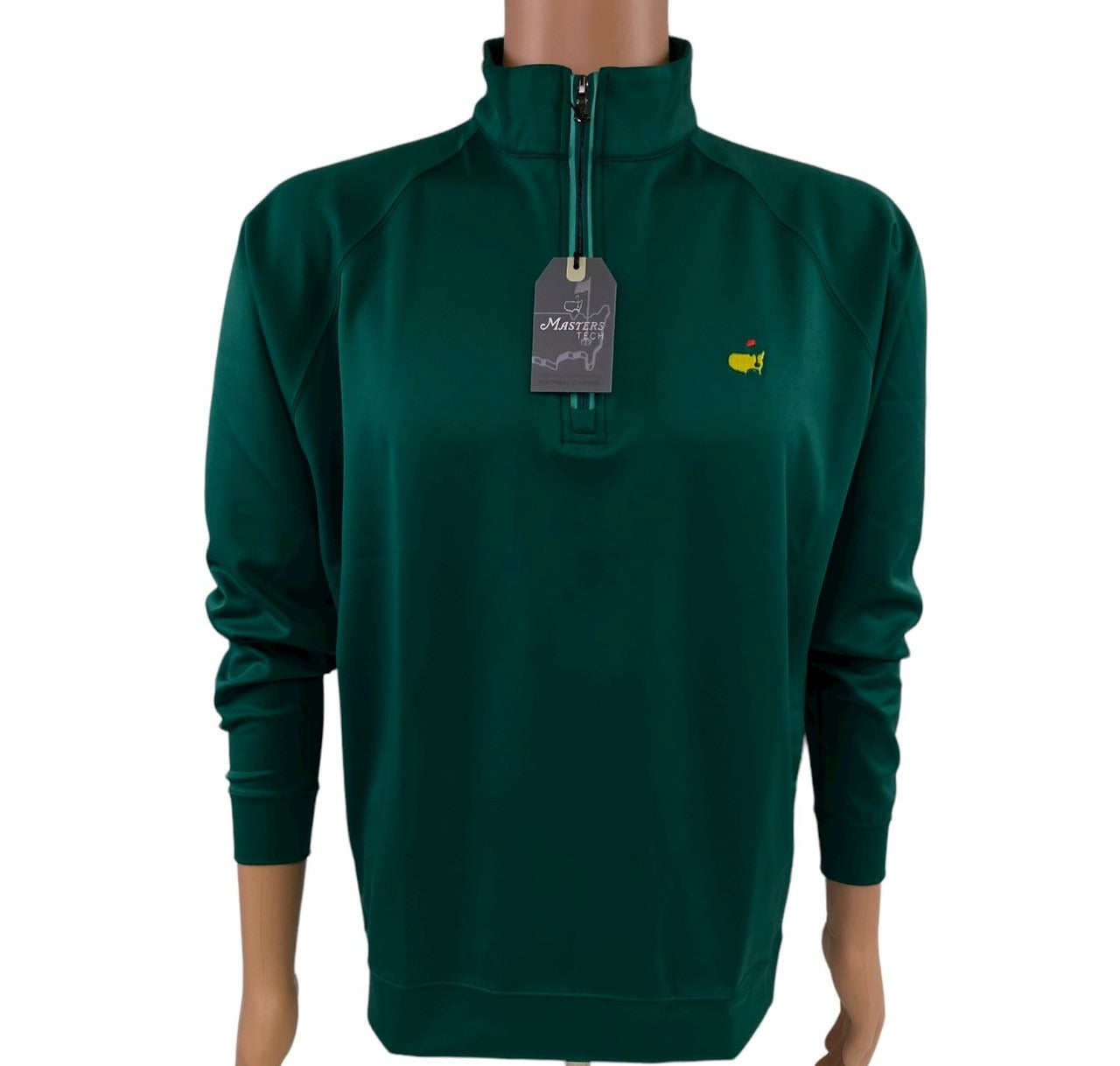 Masters Performance Tech Green 1/4 Zip Pullover with Light Green Woman