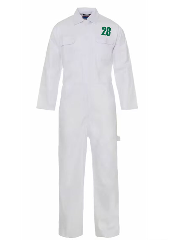 ADULT CADDIE UNIFORM Custom Golf Adult  Coverall Suit Boiler Caddy Halloween Uniform Bib White Custom Name Birthday