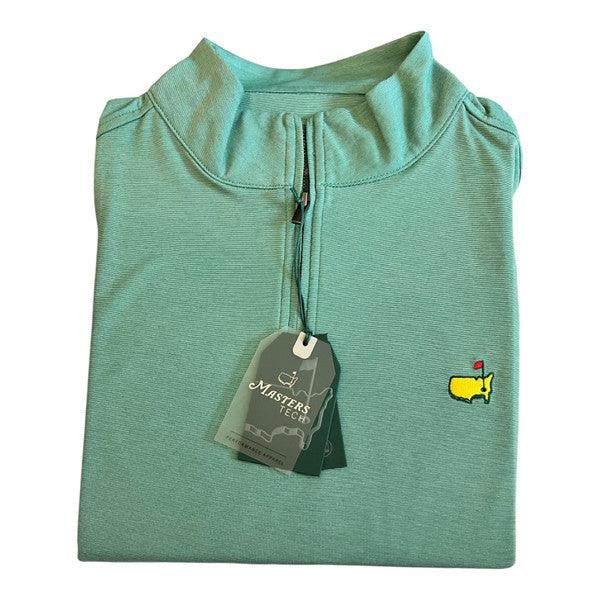 MASTERS TECH ハーフジップ ジャケット マスターズ テック ゴルフ Masters Performance Tech Green 1/4 Zip Pullover with Light Green