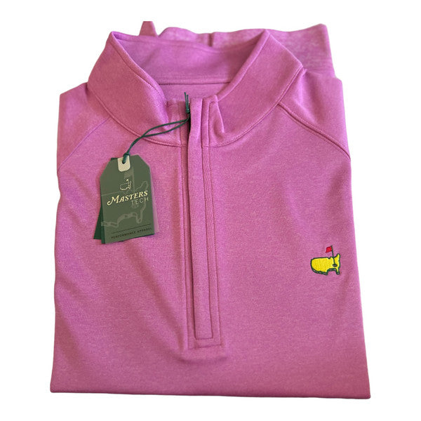 Masters Tech Pink Heather Performance 1/4 Zip Pullover with Hidden Zipper