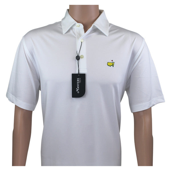 Masters Tech White Performance Polo – Moisture-Wicking Golf Shirt for Comfort & Style