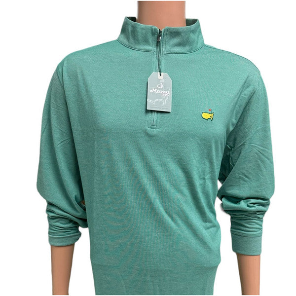 Masters Tech Green Lightweight Pique 1/4 Zip Pullover