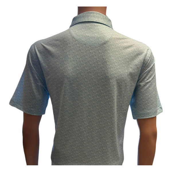 Masters Tech Powder Blue Concessions Boxes Performance Golf Shirt Polo