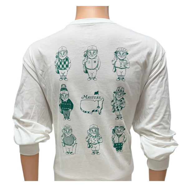 人気のMasters GNOME歴代キャラクター デザイン長袖シャツ ホワイト Masters White 