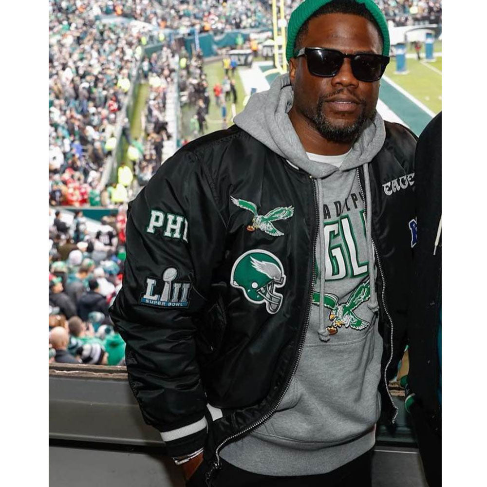 Philadelphia Eagles Kevin Hart Black Bomber Jacket