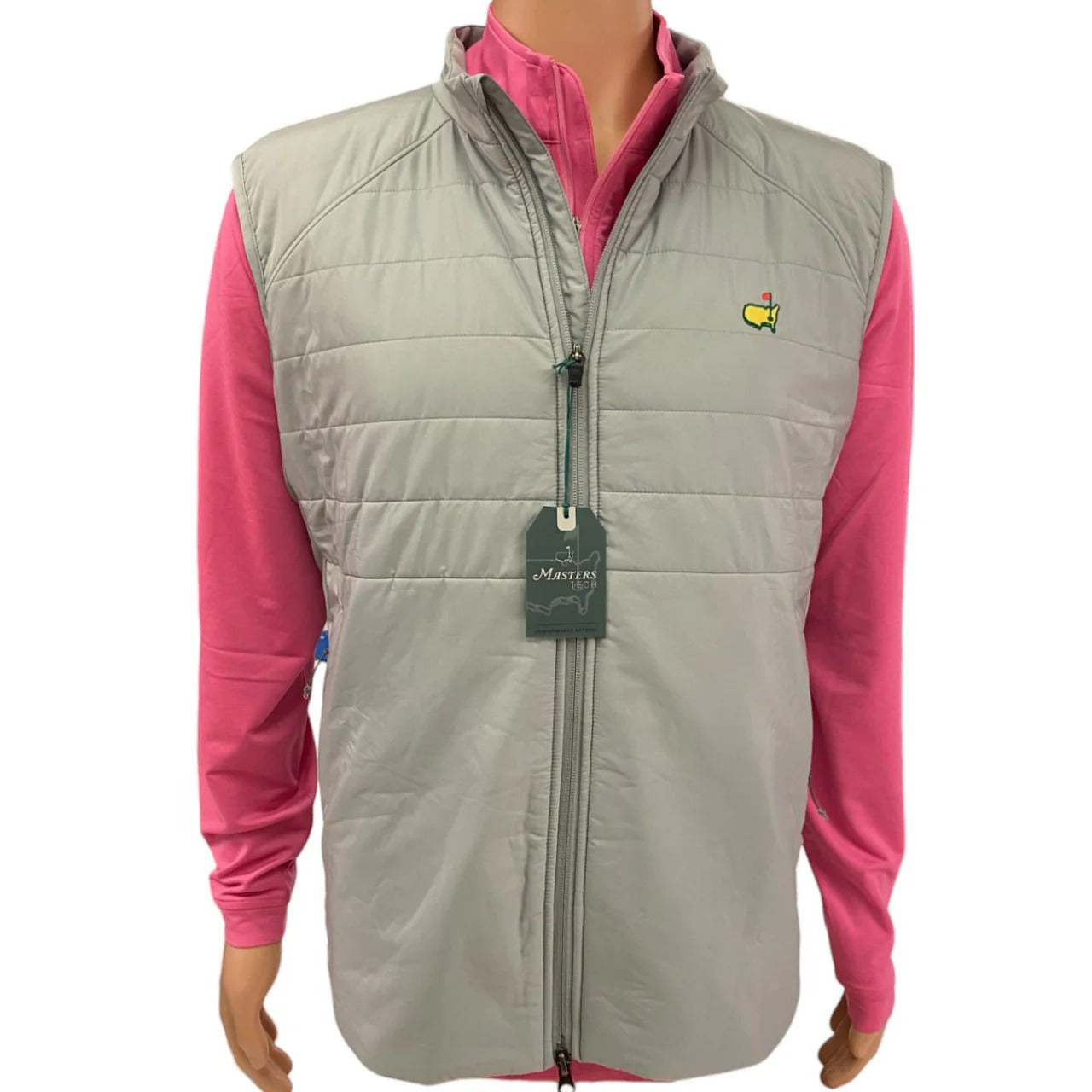 Masters by Peter Millar Grey Full Zip Vest – Lightweight Tech Golf Out ...