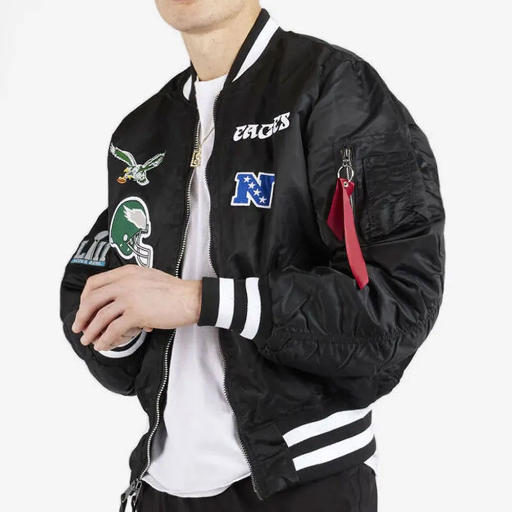 Philadelphia Eagles Kevin Hart Black Bomber Jacket