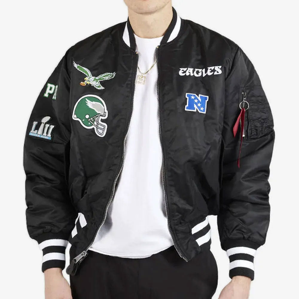 Philadelphia Eagles Kevin Hart Black Bomber Jacket