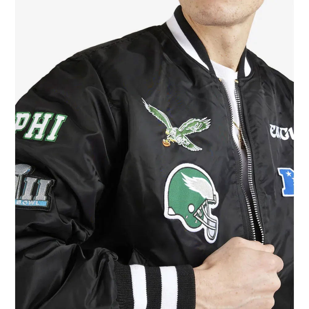 Philadelphia Eagles Kevin Hart Black Bomber Jacket