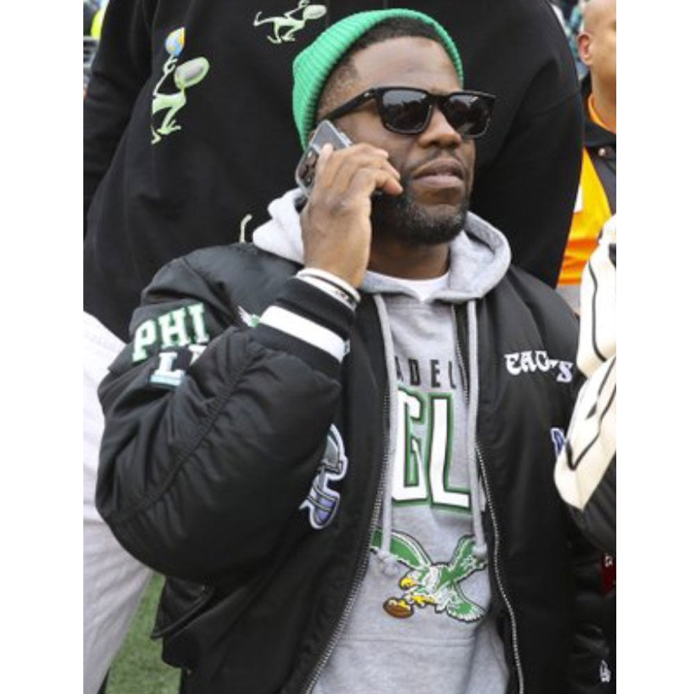Philadelphia Eagles Kevin Hart Black Bomber Jacket