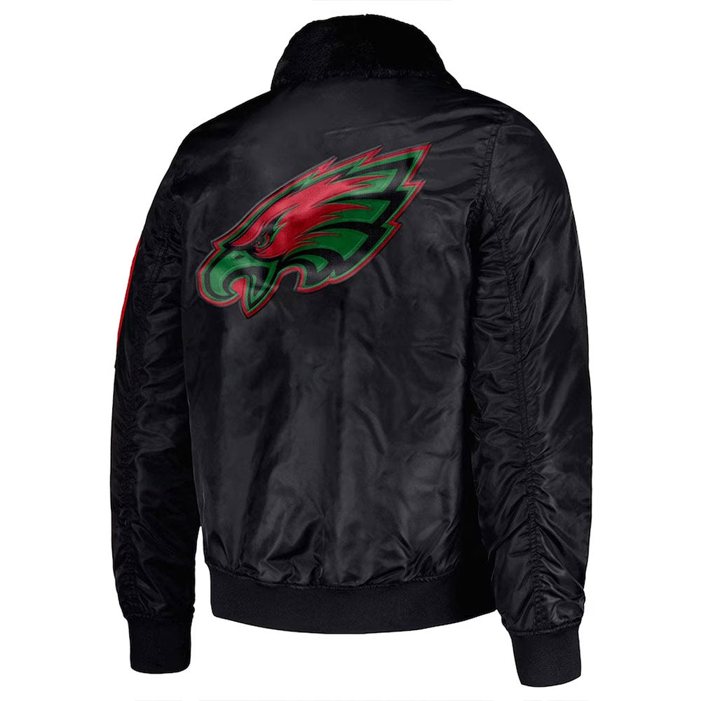 Satin Starter Philadelphia Eagles Ty Mopkins Black History Month Jacket
