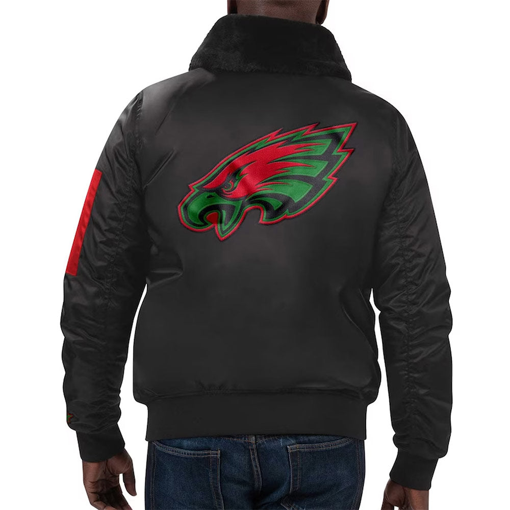Satin Starter Philadelphia Eagles Ty Mopkins Black History Month Jacket