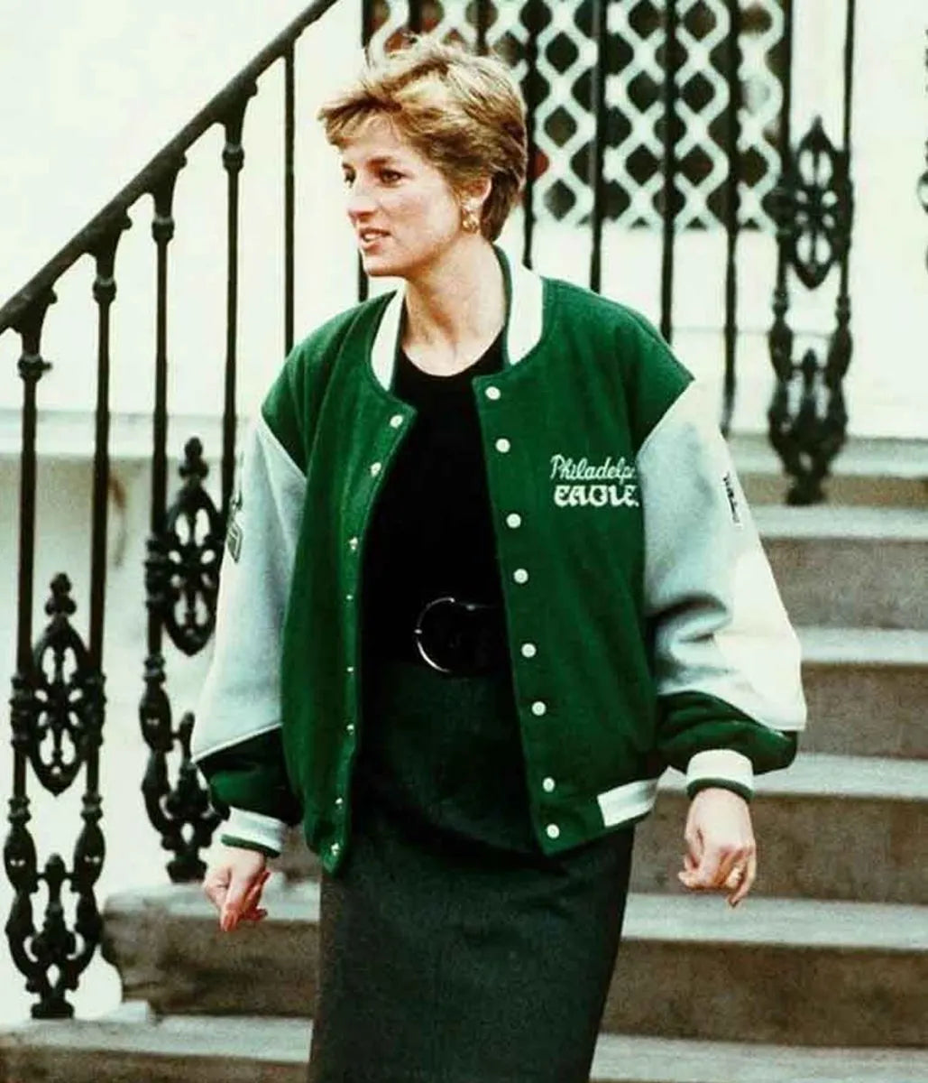 Princess Diana Philadelphia Eagles Wool Varsity Jacket