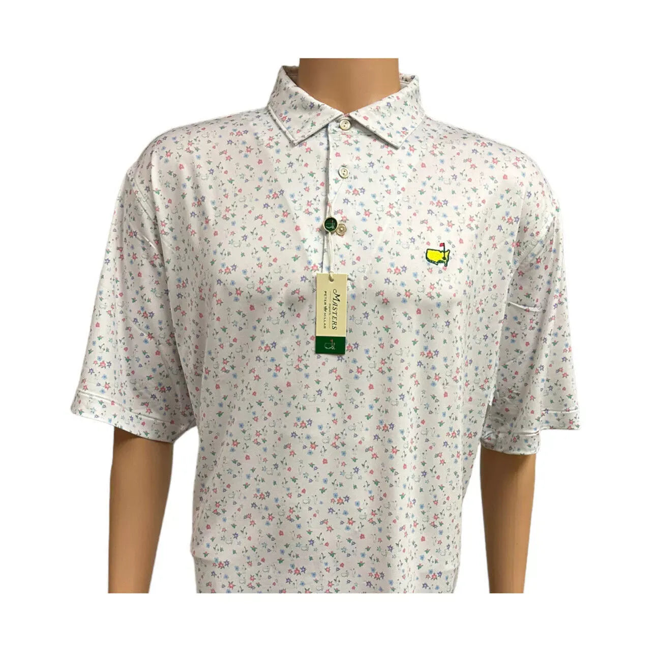 2025 MASTERS by Peter Millar Men's Performance Golf Shirt Polo Azalea Azaleas