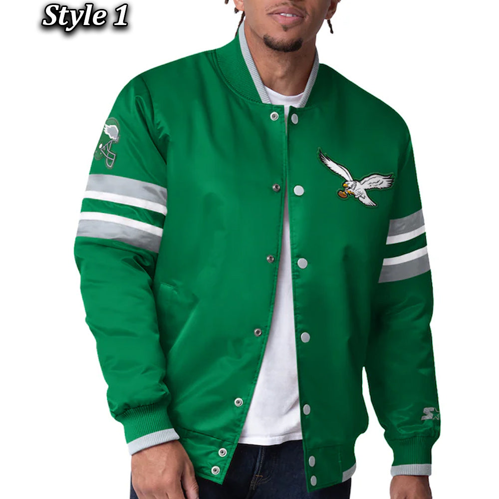 Starter Varsity Satin Philadelphia Eagles Scout I Jacket