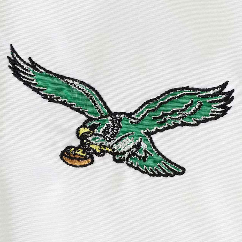 White Philadelphia Eagles Throwback D-Line Jacket